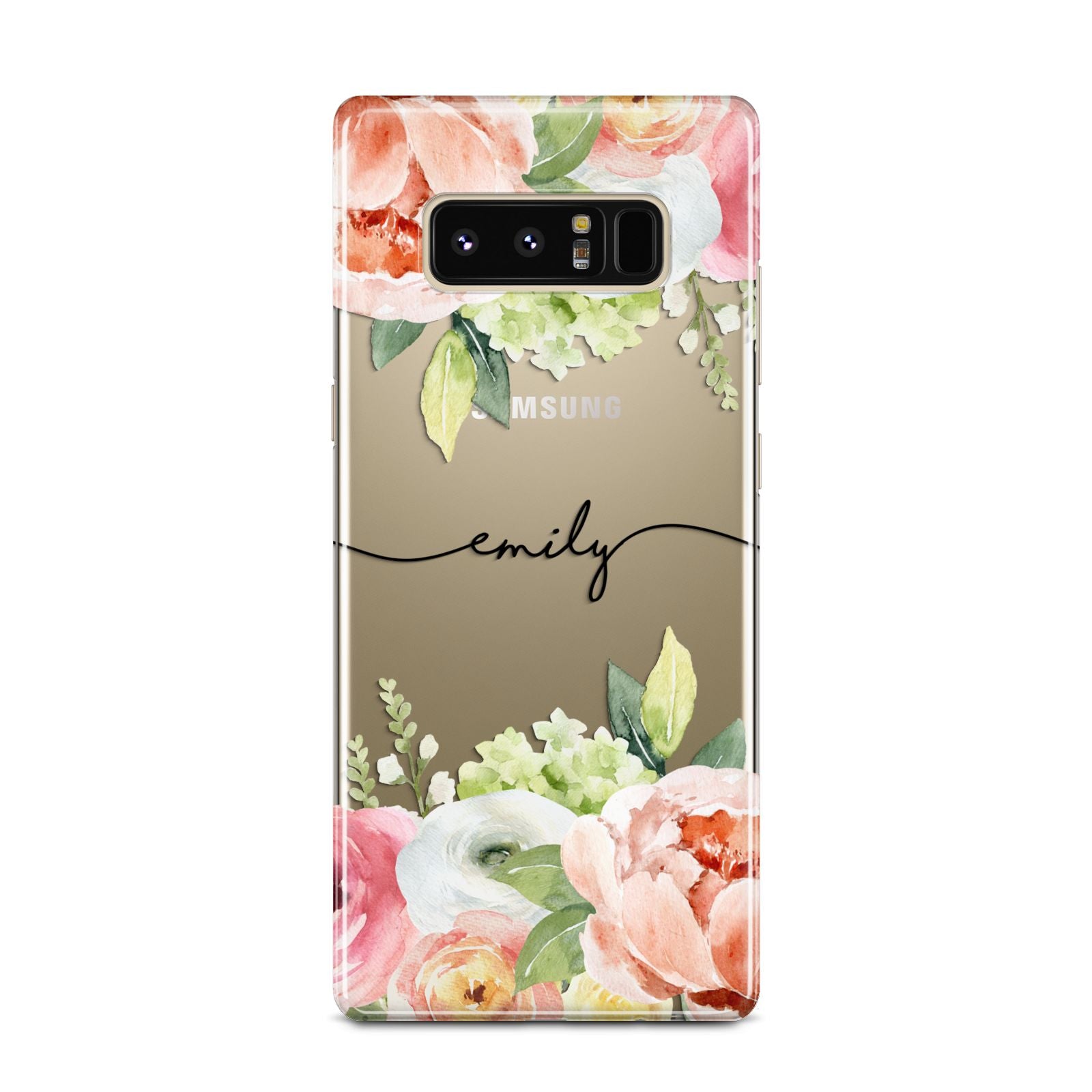 Personalised Flowers Samsung Galaxy Note 8 Case