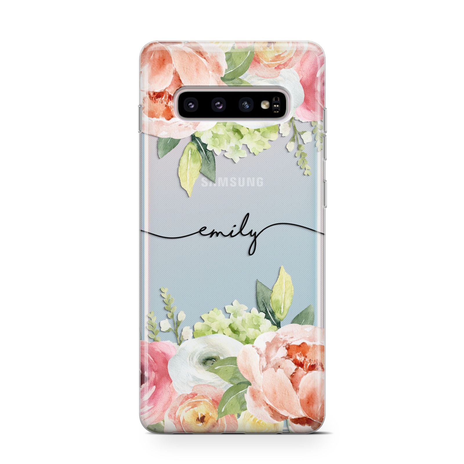 Personalised Flowers Samsung Galaxy S10 Case