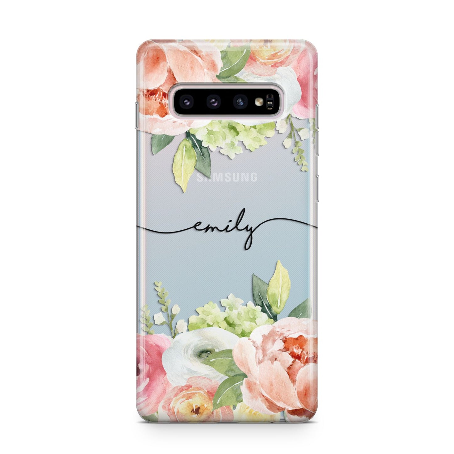 Personalised Flowers Samsung Galaxy S10 Plus Case