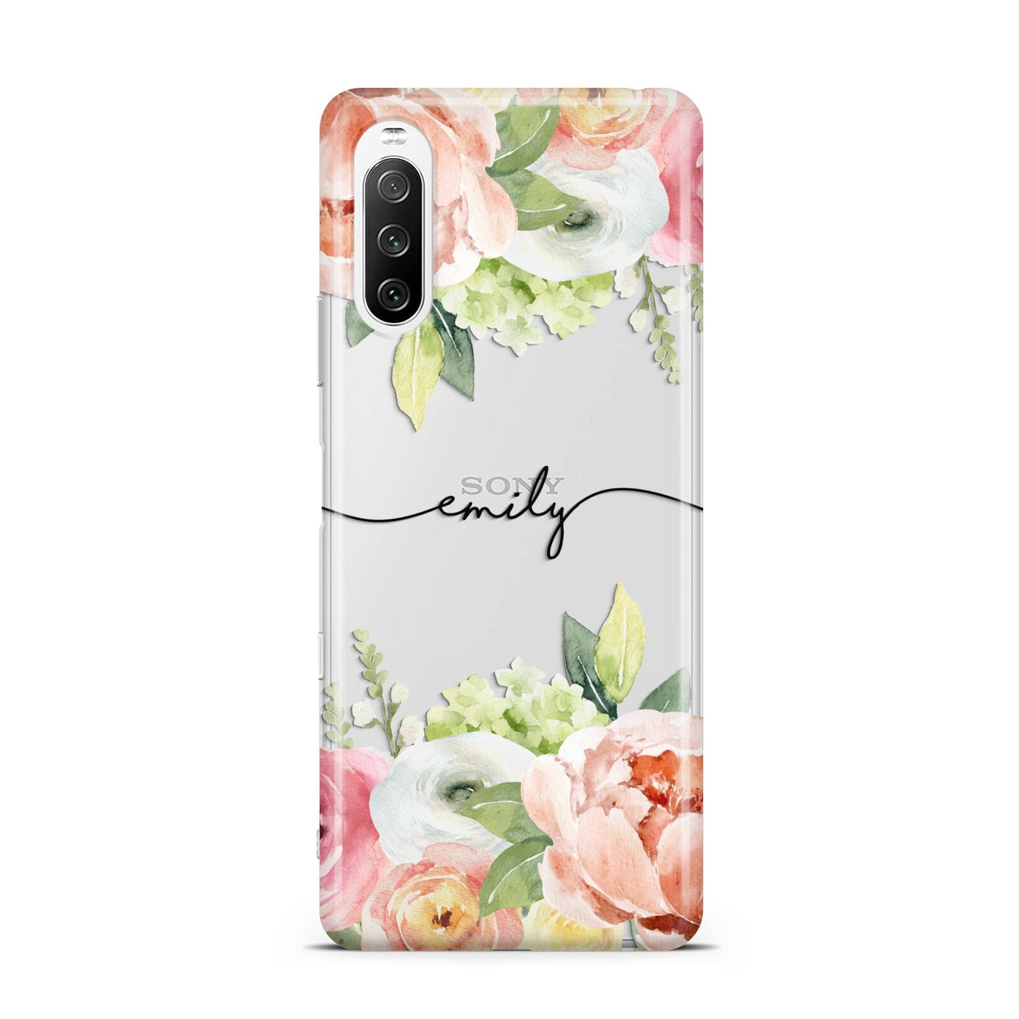 Personalised Flowers Sony Xperia 10 III Case