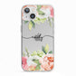 Personalised Flowers iPhone 13 TPU Impact Case with White Edges