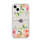 Personalised Flowers iPhone 14 Plus Clear Tough Case Starlight
