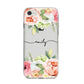 Personalised Flowers iPhone 8 Bumper Case on Silver iPhone