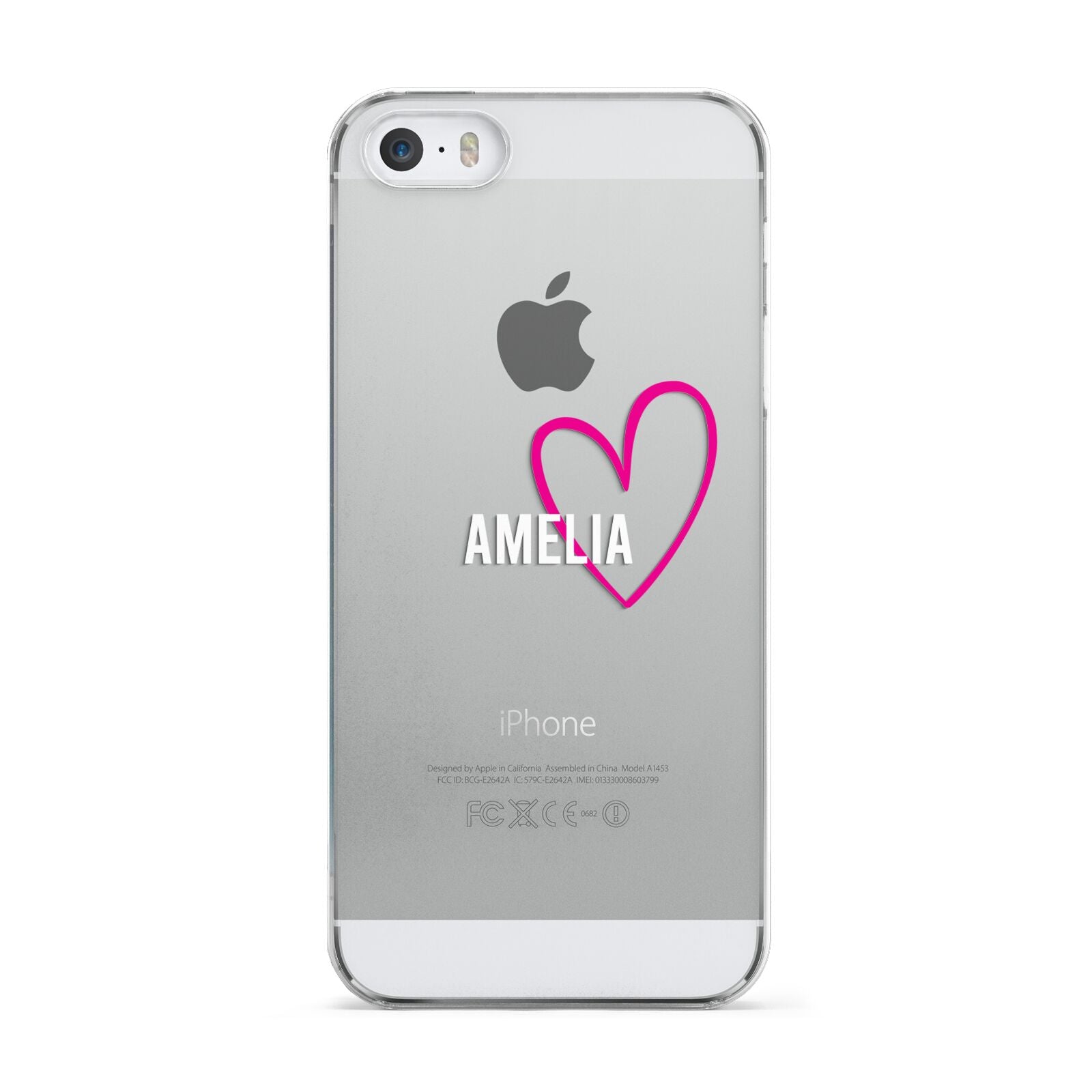 Personalised Font With Heart Apple iPhone 5 Case