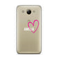 Personalised Font With Heart Huawei Y3 2017