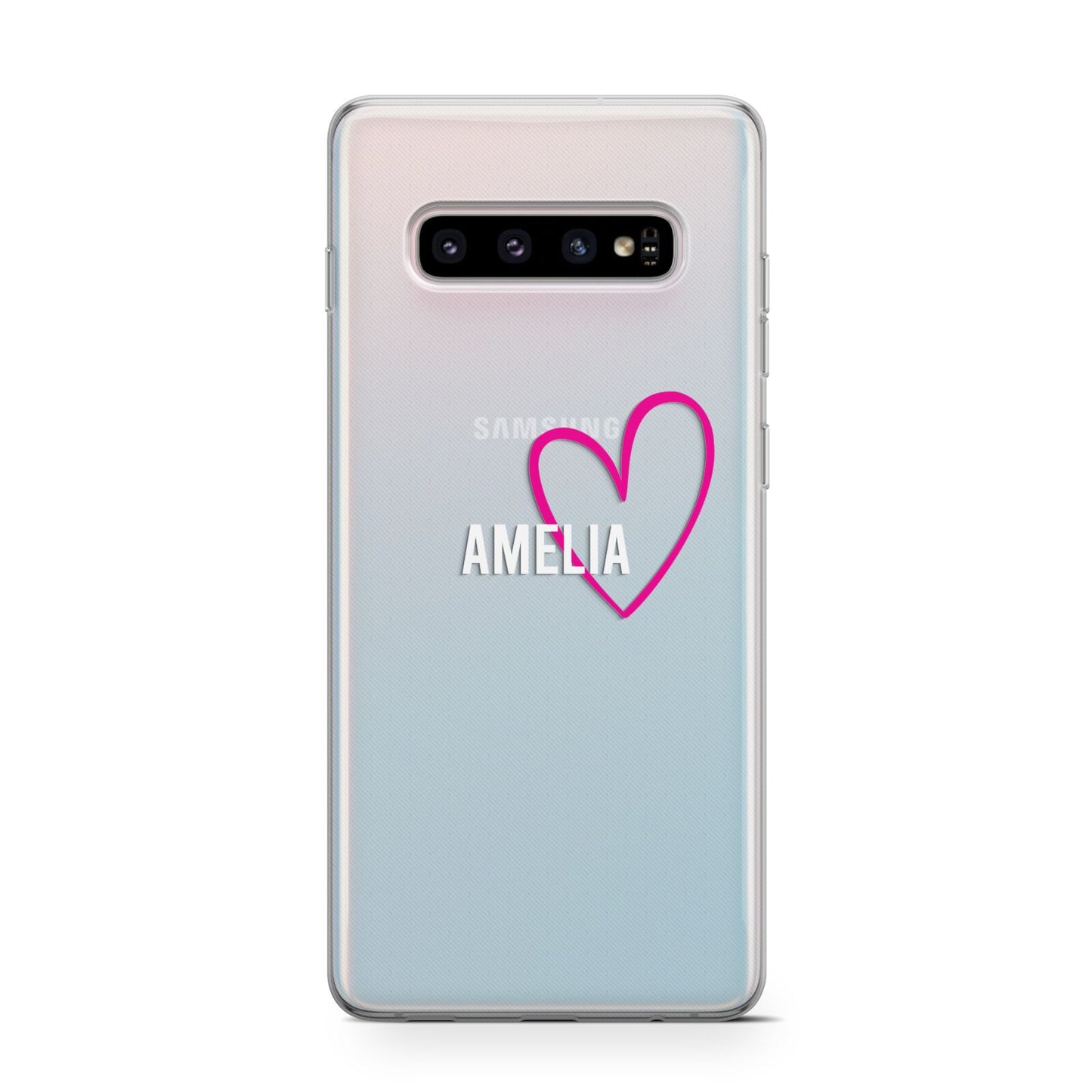 Personalised Font With Heart Protective Samsung Galaxy Case