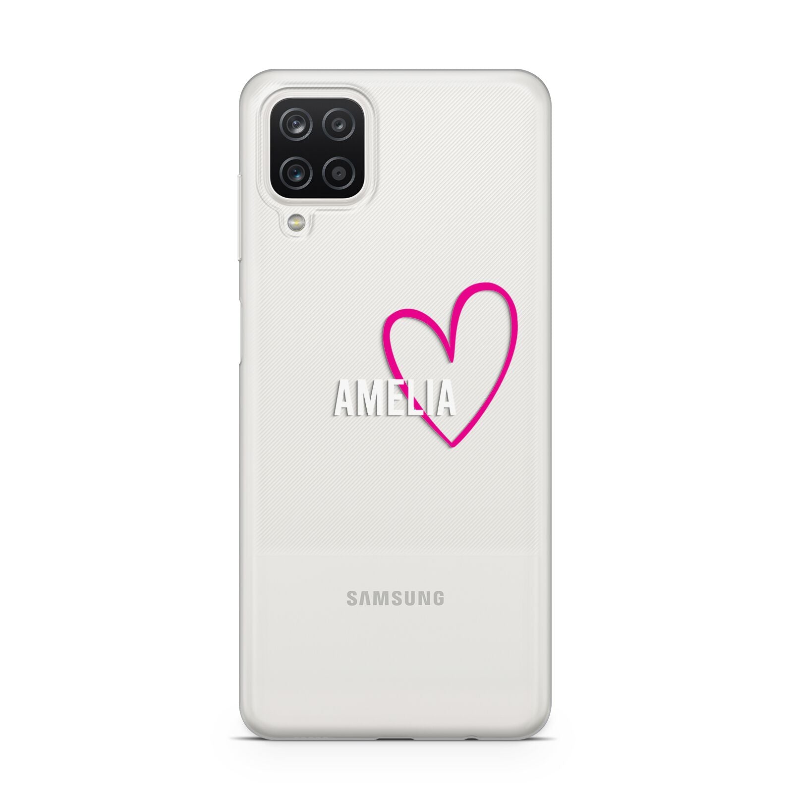 Personalised Font With Heart Samsung A12 Case