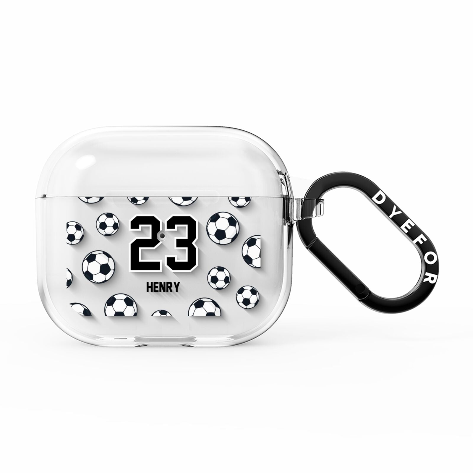 Personalised Football AirPods Clear Case 3rd Gen