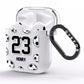 Personalised Football AirPods Clear Case Side Image