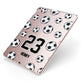 Personalised Football Apple iPad Case on Rose Gold iPad Side View