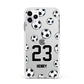 Personalised Football Apple iPhone 11 Pro Max in Silver with White Impact Case