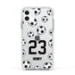 Personalised Football Apple iPhone 11 in White with White Impact Case
