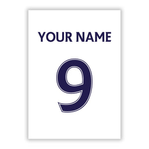 Personalisierte Fußball-Grußkarte mit Namen und Nummer