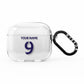 Personalised Football Name and Number AirPods Clear Case 3rd Gen