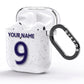 Personalised Football Name and Number AirPods Glitter Case Side Image