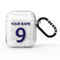 Personalised Football Name and Number AirPods Glitter Case