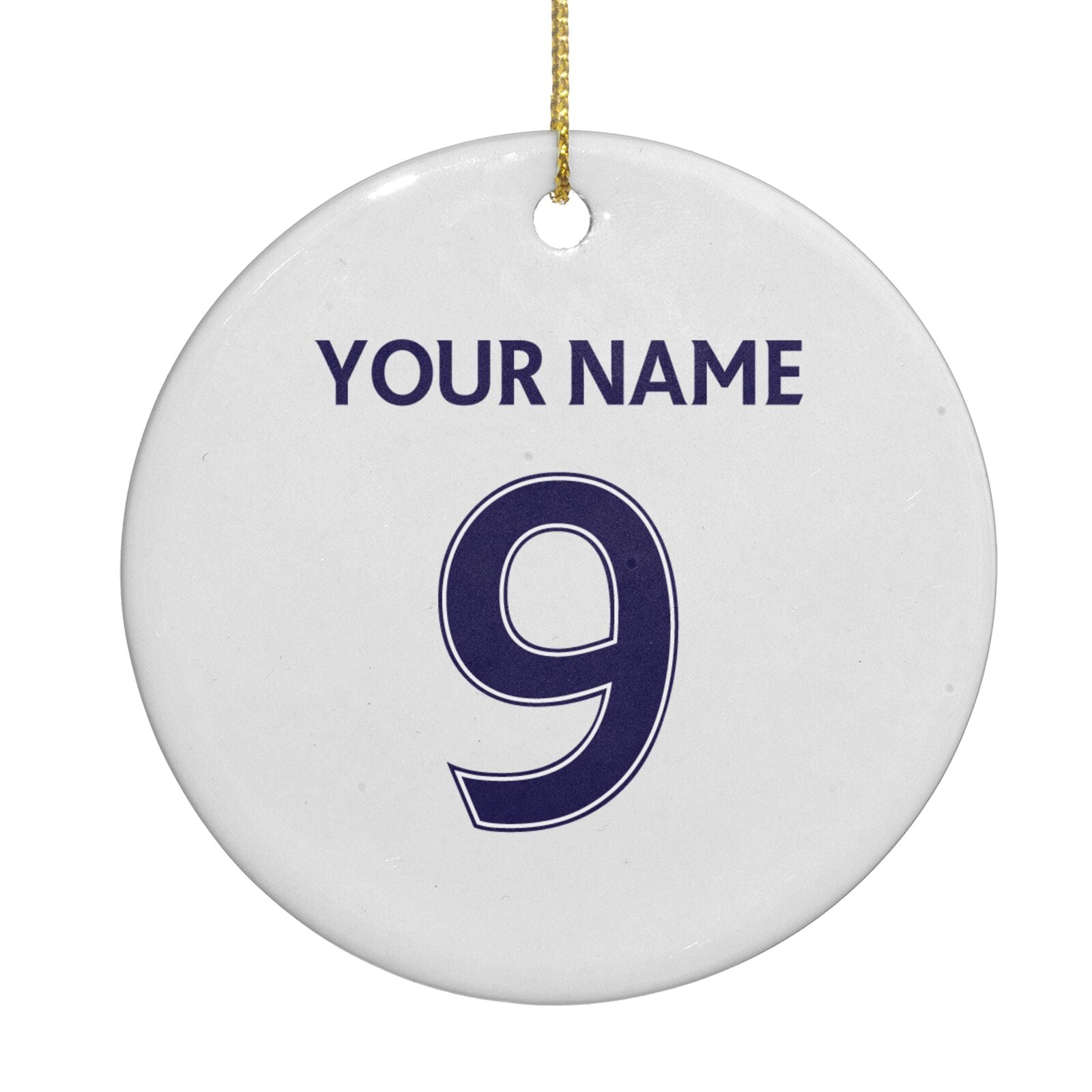 Personalised Football Name and Number Circle Decoration