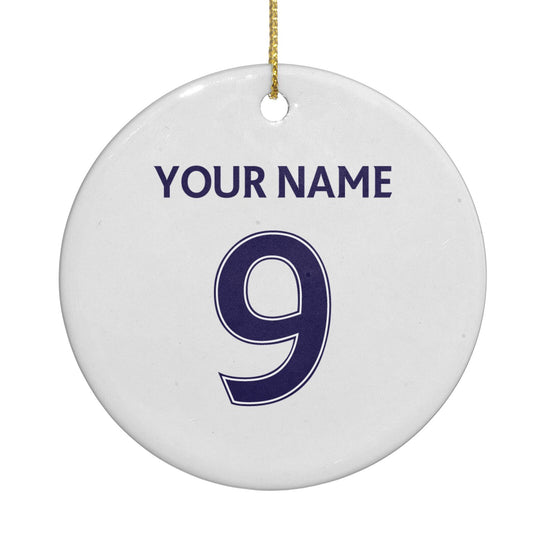 Personalised Football Name and Number Circle Decoration