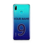 Personalised Football Name and Number Huawei P Smart 2019 Case
