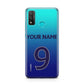Personalised Football Name and Number Huawei P Smart 2020