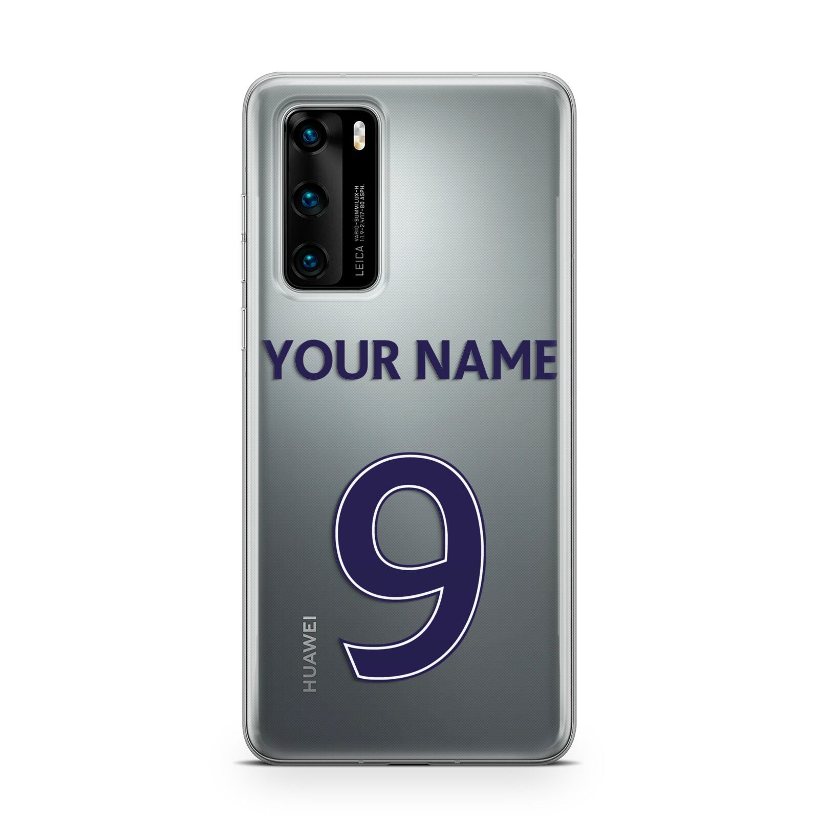 Personalised Football Name and Number Huawei P40 Phone Case