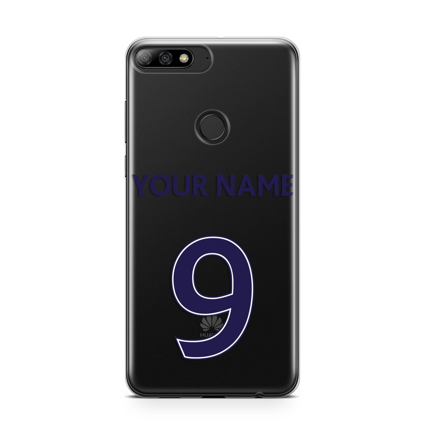 Personalised Football Name and Number Huawei Y7 2018