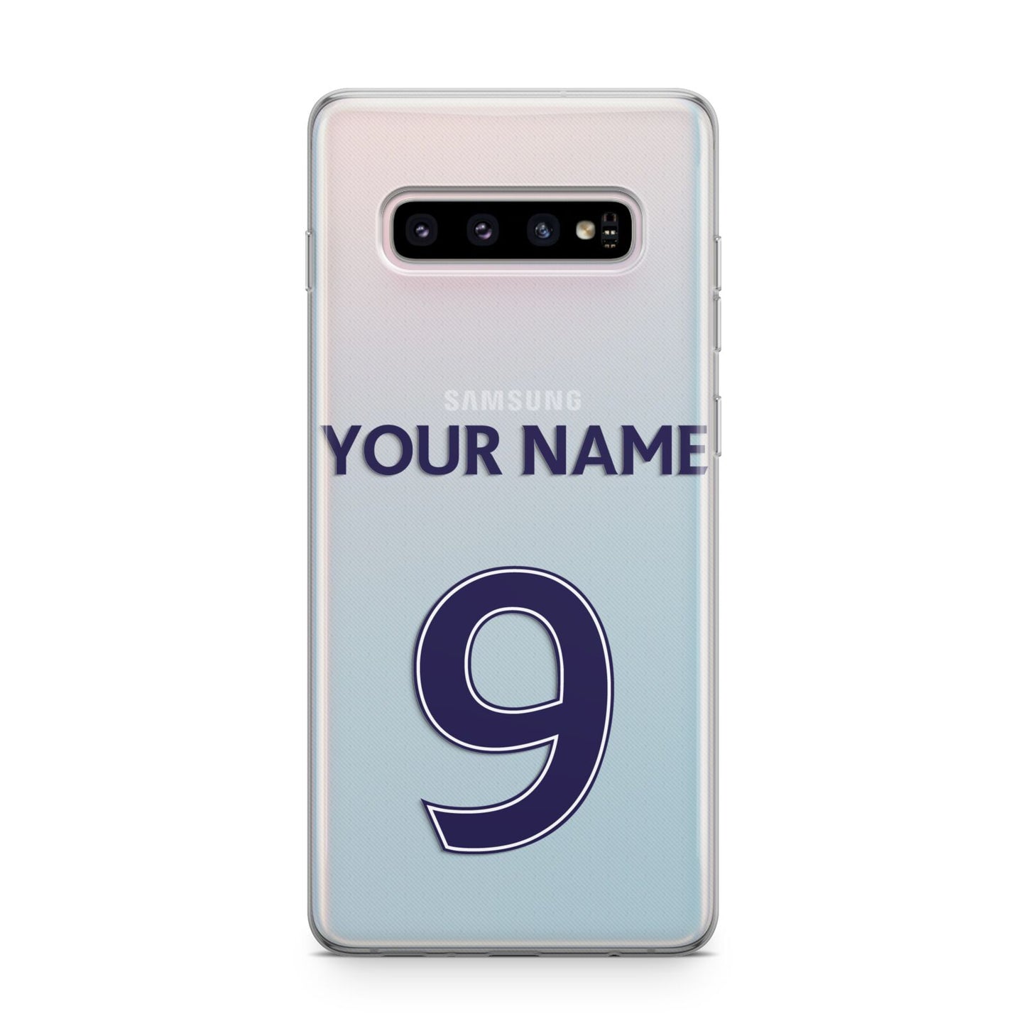 Personalised Football Name and Number Samsung Galaxy S10 Plus Case