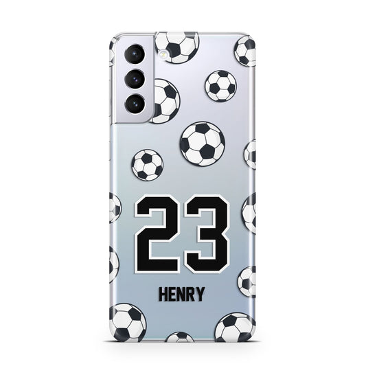 Personalised Football Samsung S21 Plus Phone Case