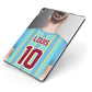 Personalised Football Shirt Apple iPad Case on Grey iPad Side View