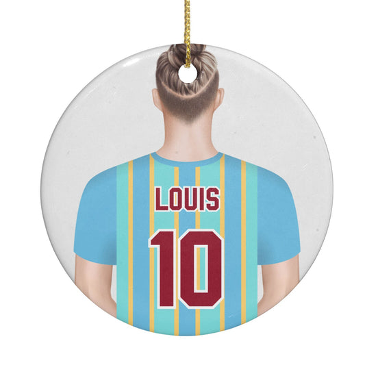 Personalised Football Shirt Circle Decoration
