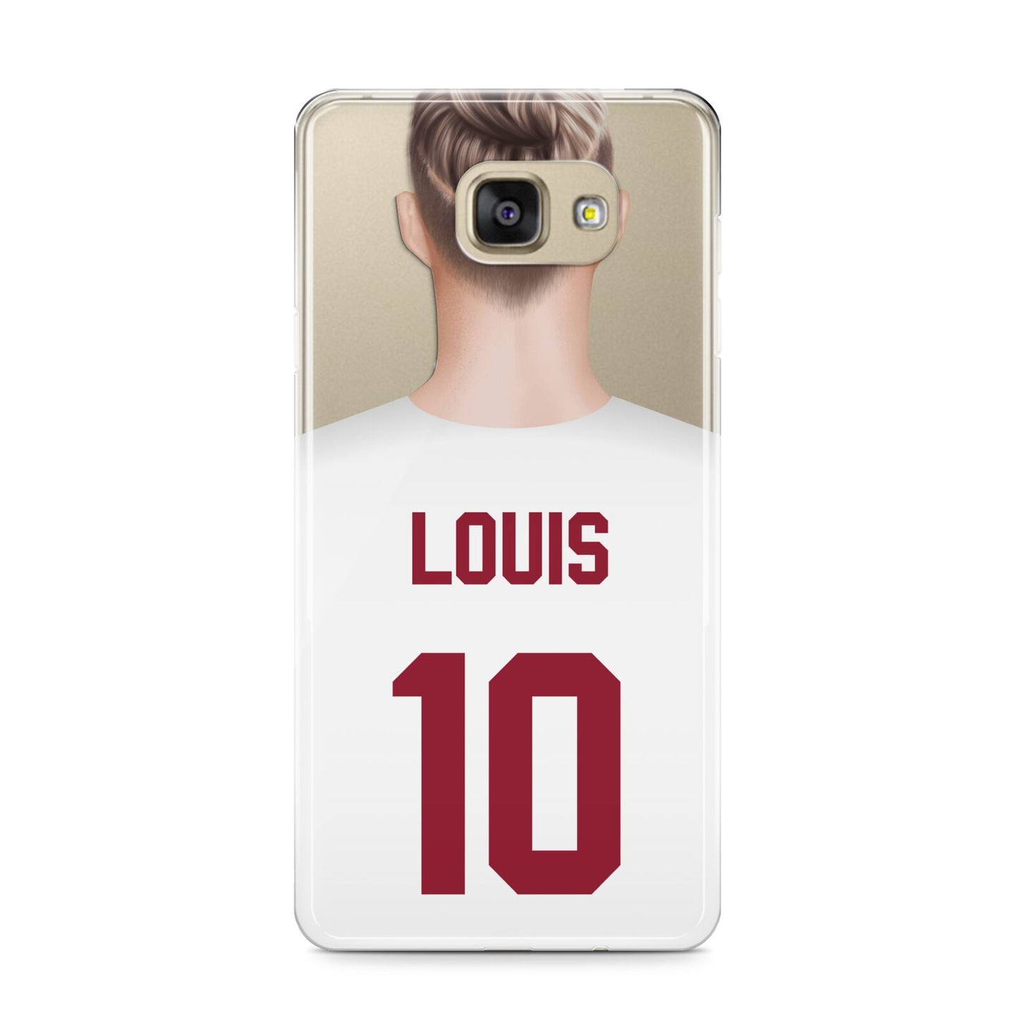 Personalised Football Shirt Samsung Galaxy A9 2016 Case on gold phone