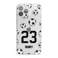 Personalised Football iPhone 13 Pro Max Clear Bumper Case