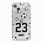 Personalised Football iPhone 13 TPU Impact Case with White Edges