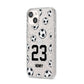 Personalised Football iPhone 14 Glitter Tough Case Starlight Angled Image