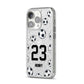 Personalised Football iPhone 14 Pro Glitter Tough Case Silver Angled Image