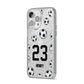 Personalised Football iPhone 14 Pro Max Glitter Tough Case Silver Angled Image