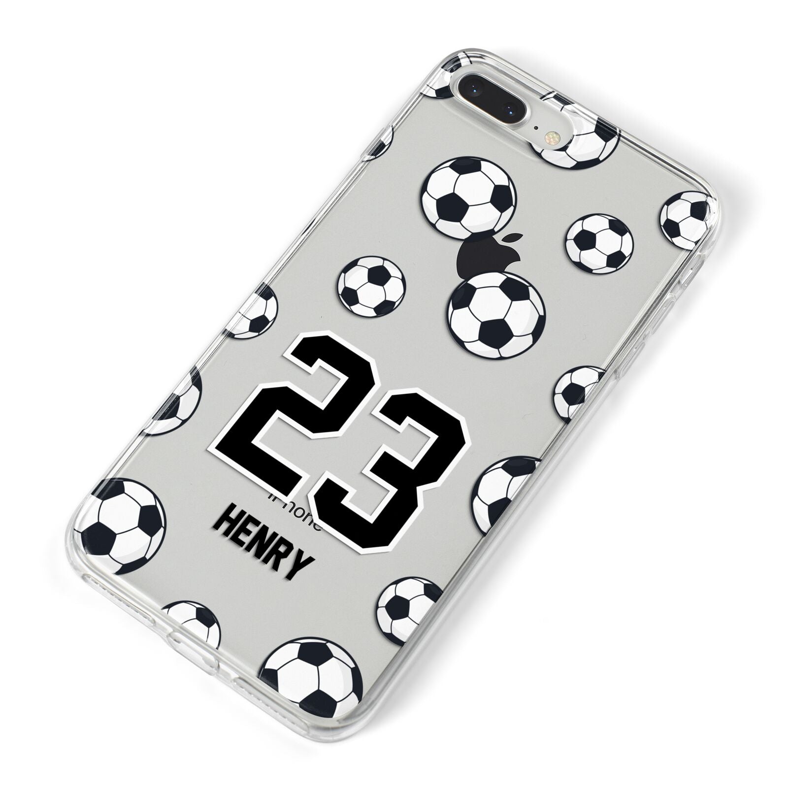 Personalised Football iPhone 8 Plus Bumper Case on Silver iPhone Alternative Image