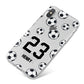Personalised Football iPhone X Bumper Case on Silver iPhone