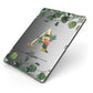 Personalised Forest Monogram Apple iPad Case on Grey iPad Side View