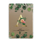 Personalised Forest Monogram Apple iPad Gold Case