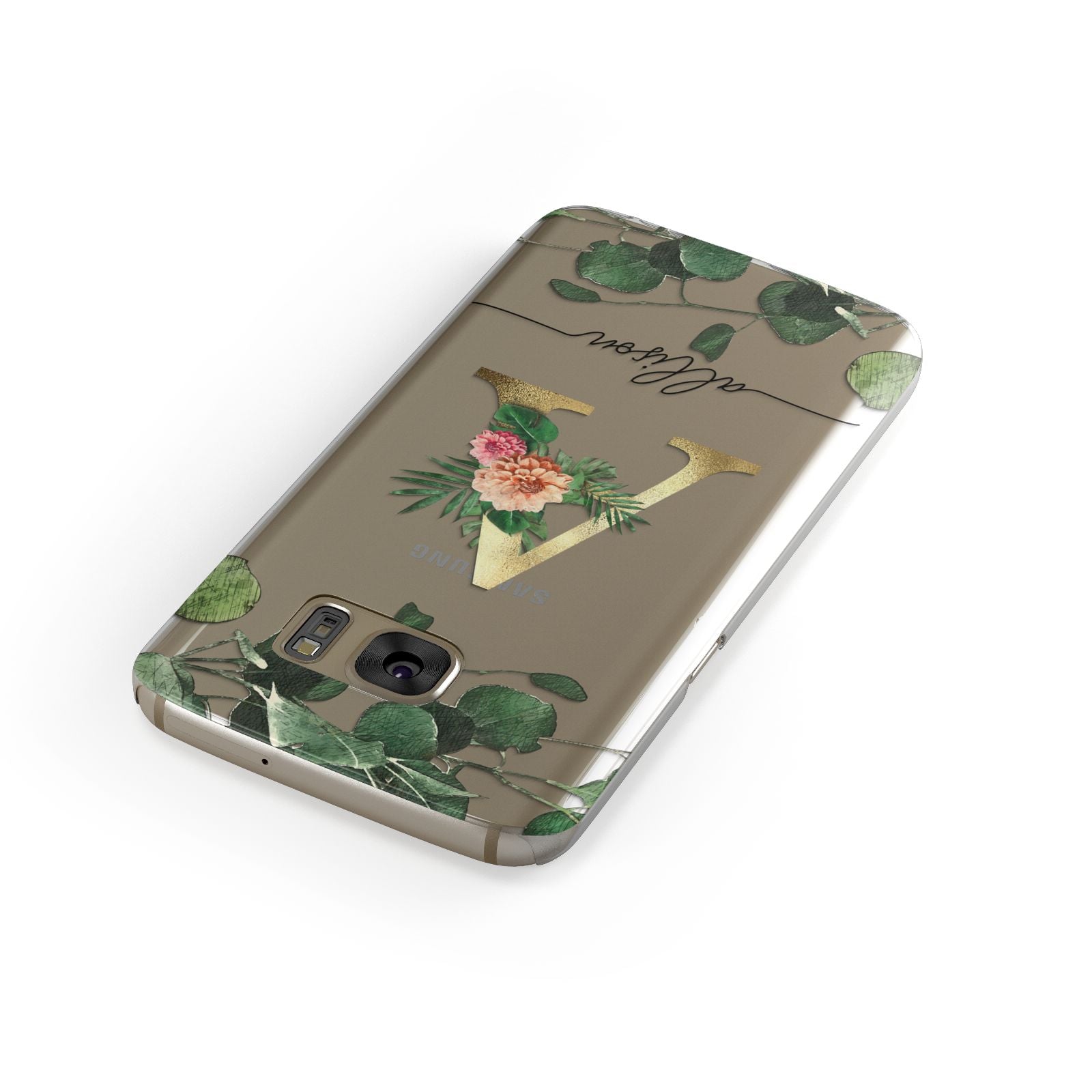 Personalised Forest Monogram Samsung Galaxy Case Front Close Up