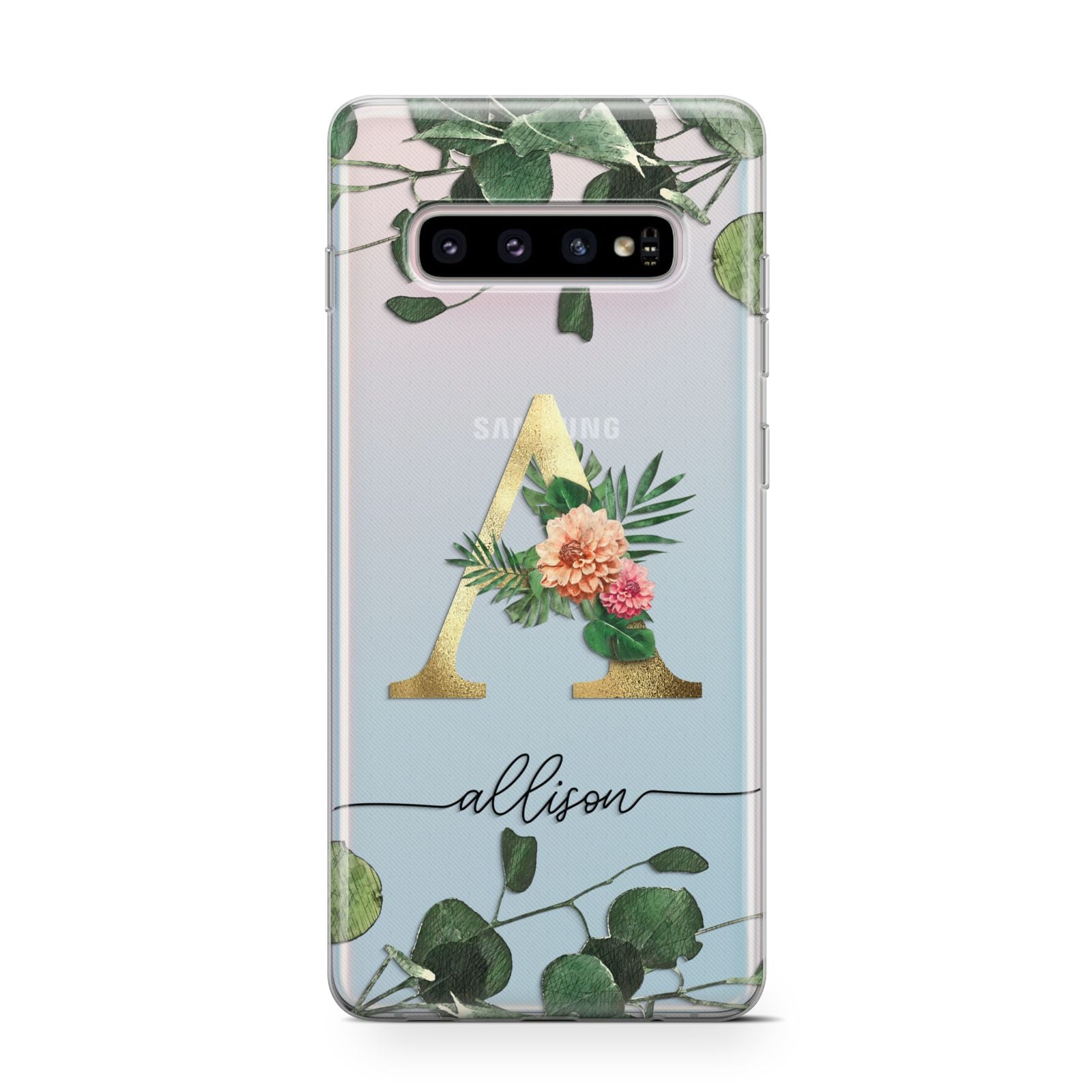 Personalised Forest Monogram Samsung Galaxy S10 Case