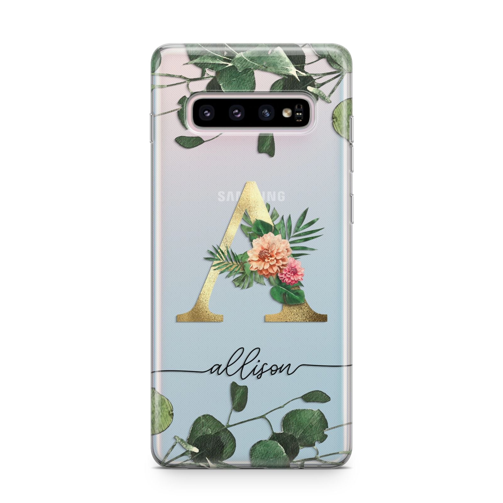 Personalised Forest Monogram Samsung Galaxy S10 Plus Case