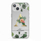 Personalised Forest Monogram iPhone 13 TPU Impact Case with White Edges