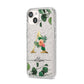 Personalised Forest Monogram iPhone 14 Glitter Tough Case Starlight Angled Image