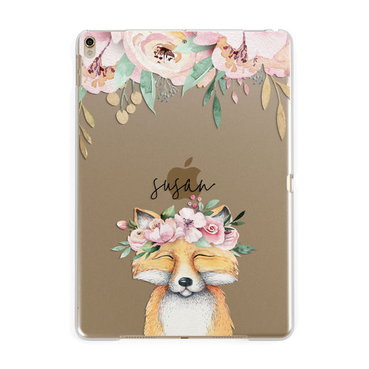 Personalised Fox Apple iPad Gold Case