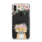 Personalised Fox Apple iPhone Xs Max Impact Case Black Edge on Black Phone