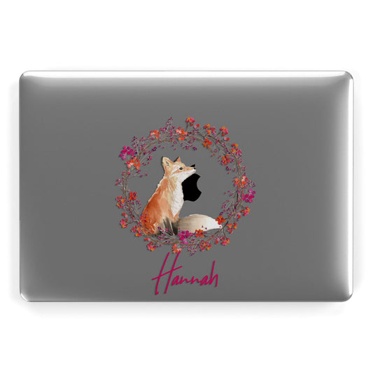 Personalised Fox Christmas Wreath Apple MacBook Case