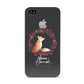 Personalised Fox Christmas Wreath Apple iPhone 4s Case