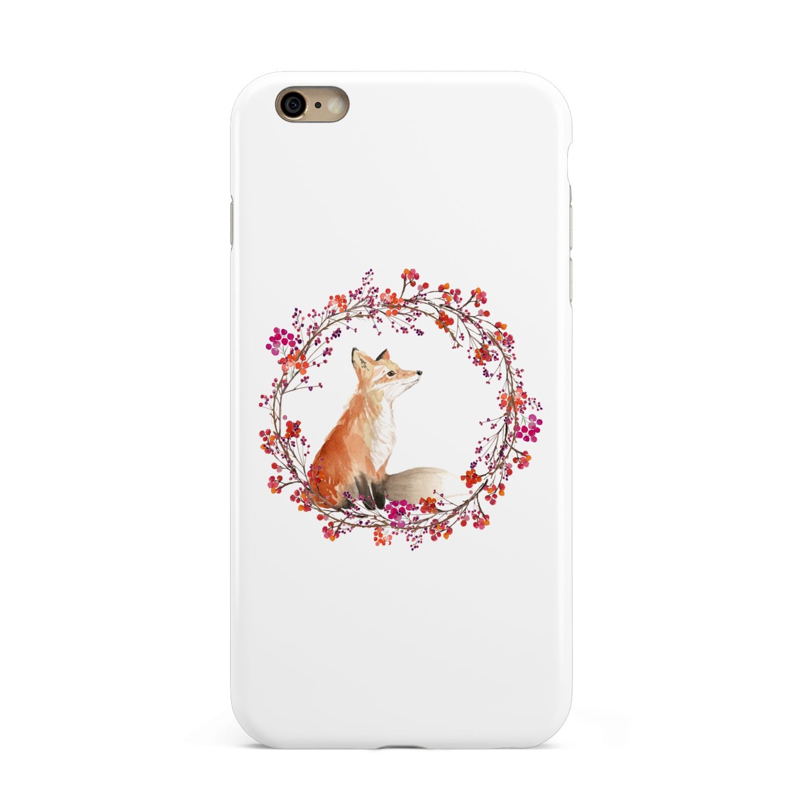 Personalised Fox Christmas Wreath Apple iPhone 6 Plus 3D Tough Case